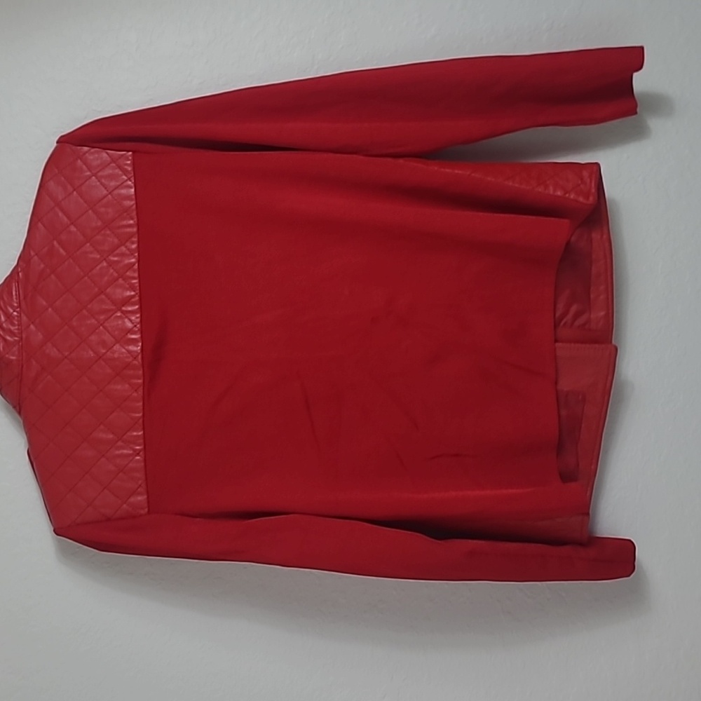 Peter nygard red jacket 100% leather size Large - Picture 7 of 9